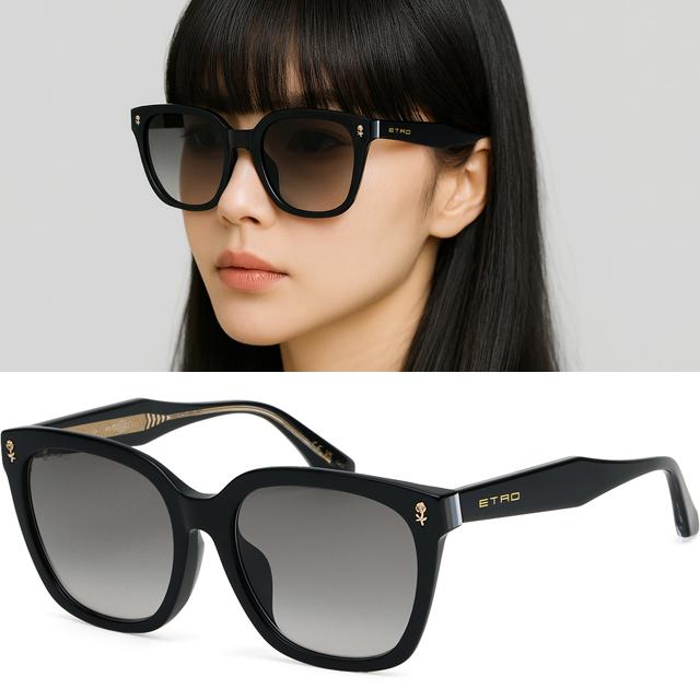 Etro Asian Fit Square Acetate Unisex Sunglasses ETRO0065 F S 8071I