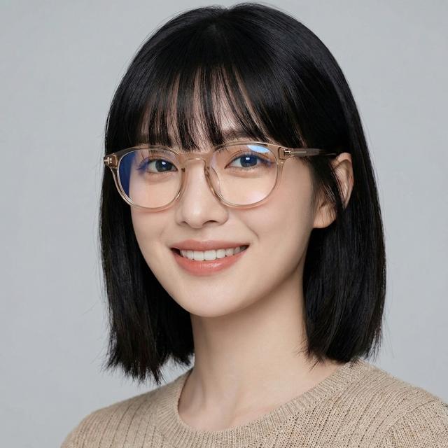 TOM FORD Blue Light Blocking Clear Acetate Optical Glasses Asian Fi TF5795KB 045