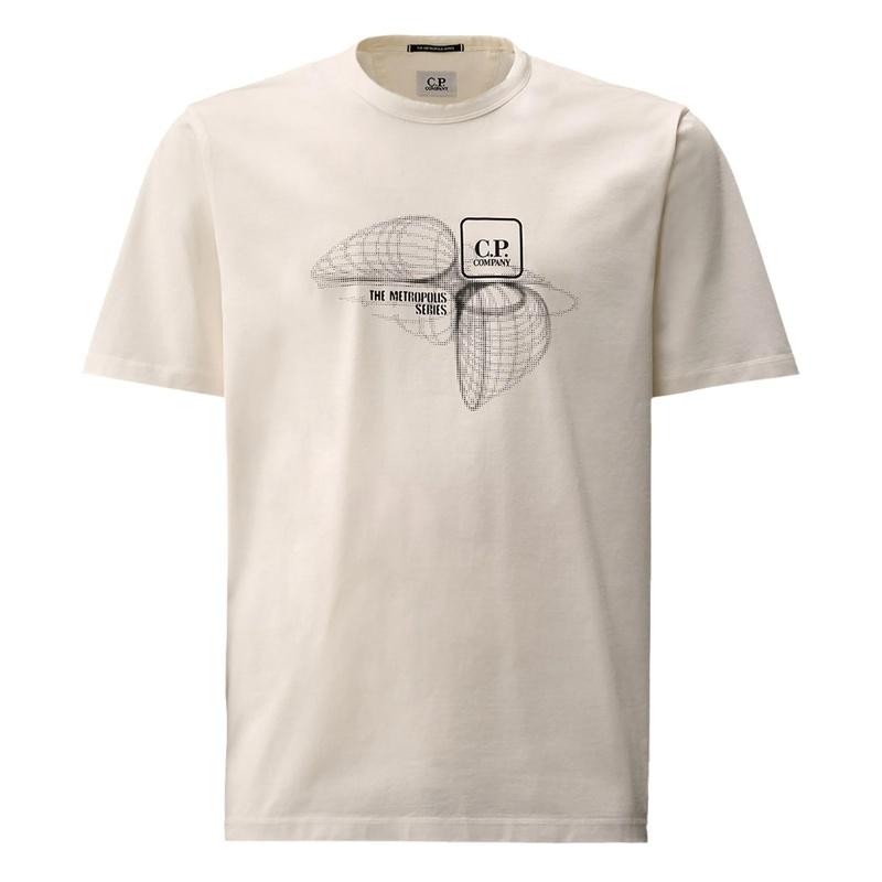 CP Company Mercerized Jersey Men’s Short Sleeve T-Shirt White