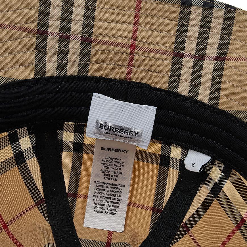 BURBERRY Vintage Check Nylon 6-Panel Bucket Hat Unisex