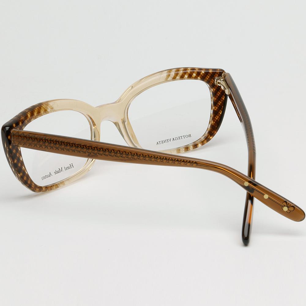 Bottega Veneta Translucent Acetate Horn-Rim Eyeglass Frames Unisex