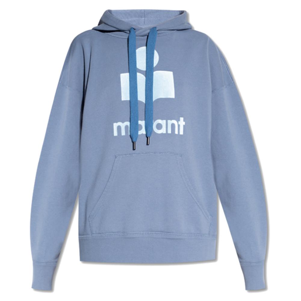 Isabel Marant Logo Hooded Sweatshirt Grey Women’s Pullover Hoodie