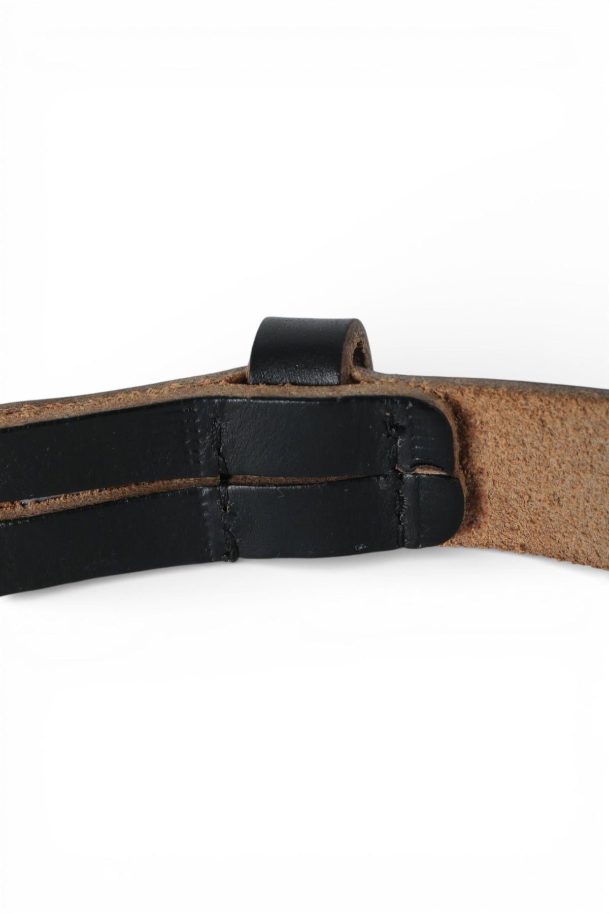 OUR LEGACY Black Chromexcel Leather Twin Tongue Belt A2258TBC