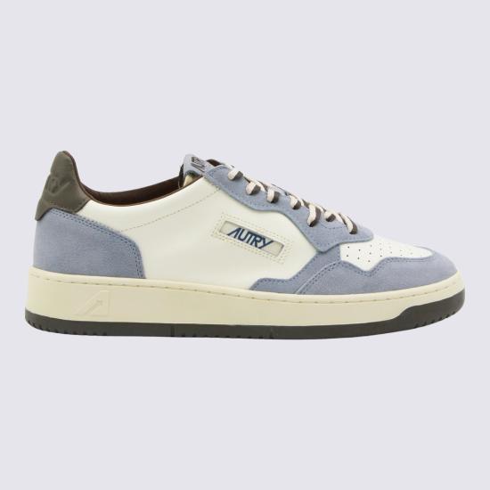 AUTRY Medalist Low Leather Sneakers for Men AULM BW06 WHT ATLBLUE DOM