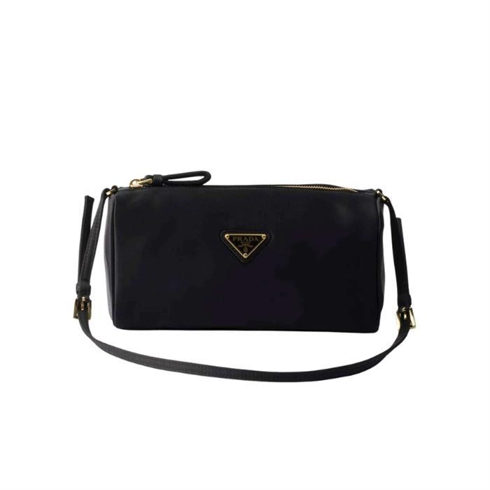 PRADA Satin Mini Shoulder Bag Black