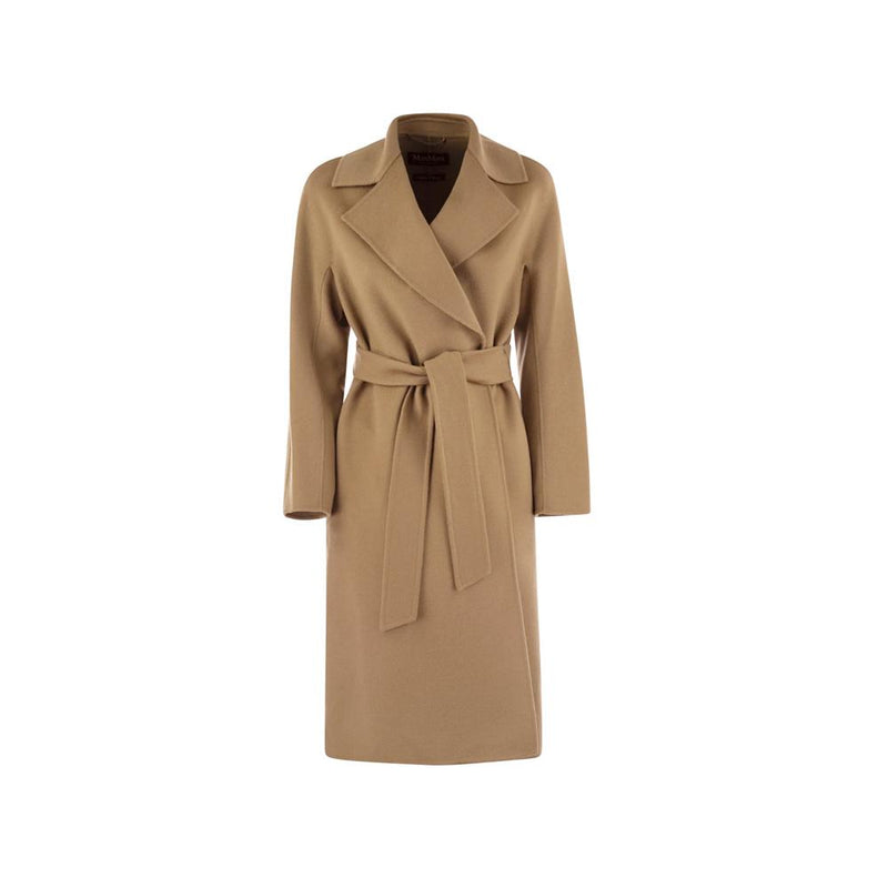 Max Mara Belted Wool Coat Camel 2526016111 024