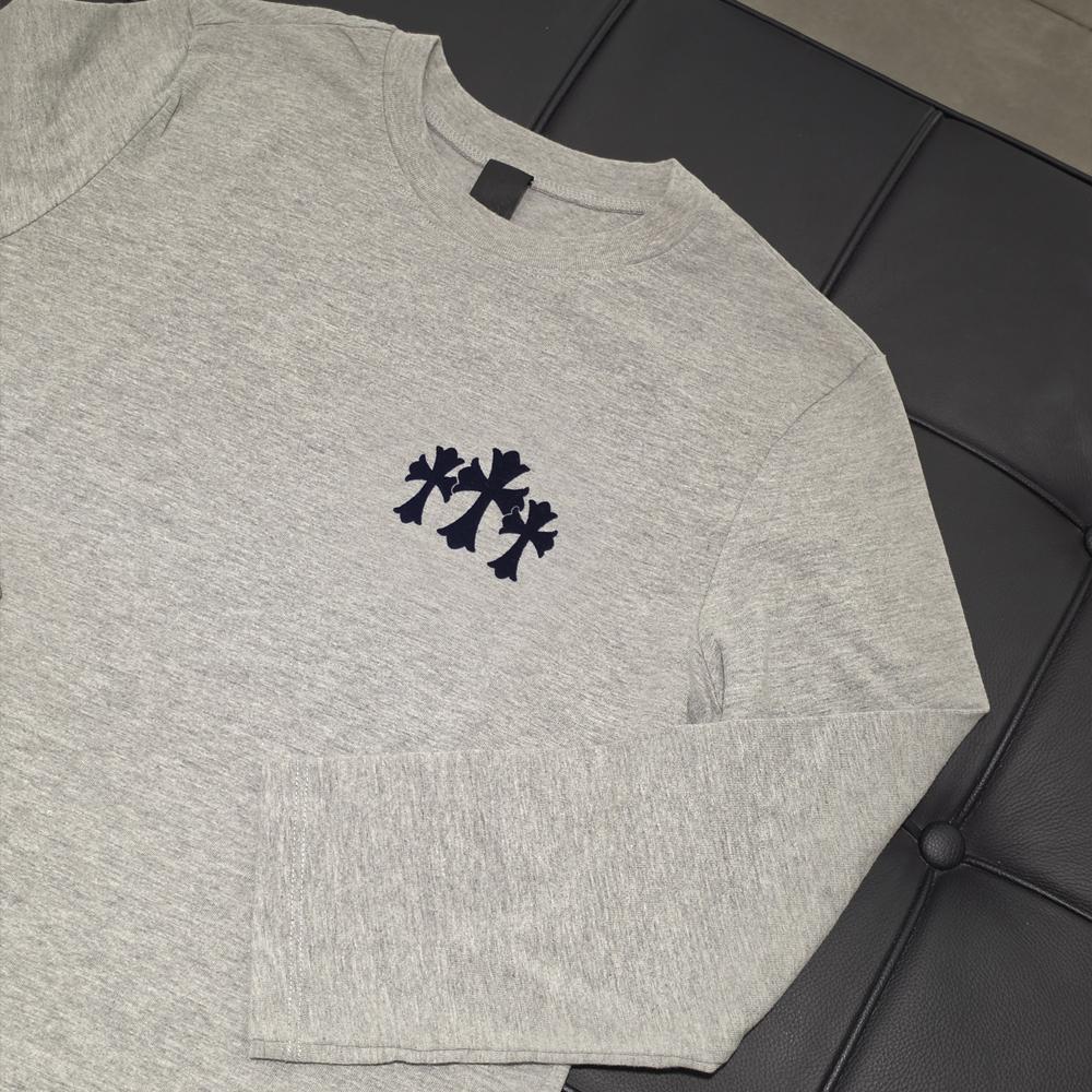 Chrome Hearts Cemetery Long Sleeve T-Shirt Gray
