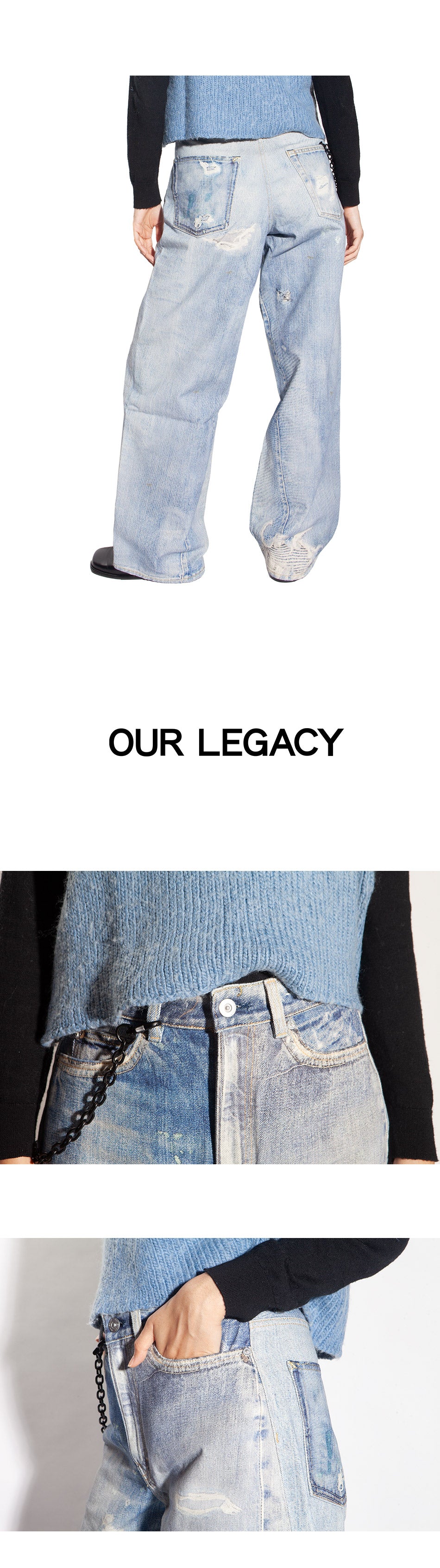OUR LEGACY Digital Print Denim Full Cut Women’s Jeans