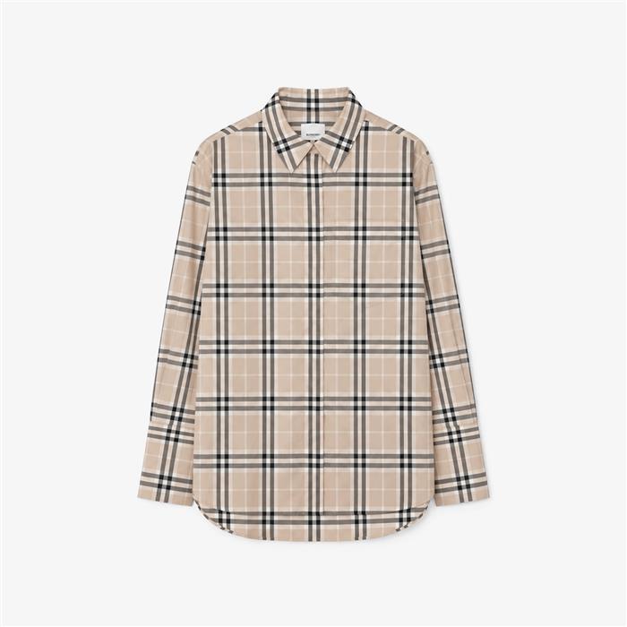 BURBERRY Ivery Check Cotton Women’s Shirt
