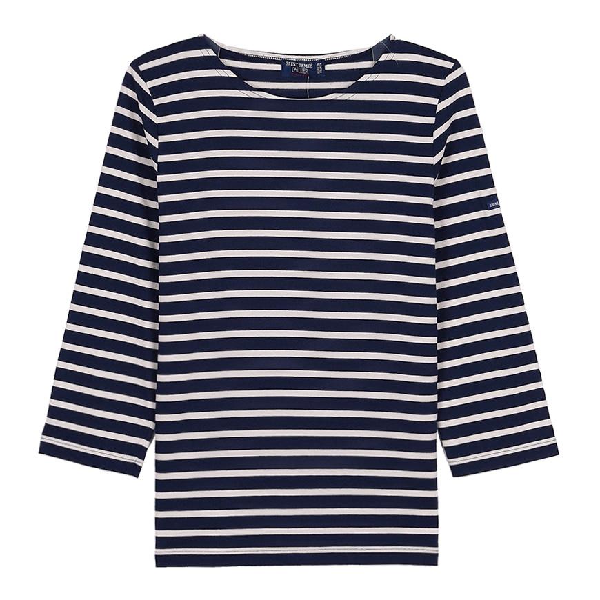 Saint James Women’s Galathee II Striped T-Shirt Marine/Ecru
