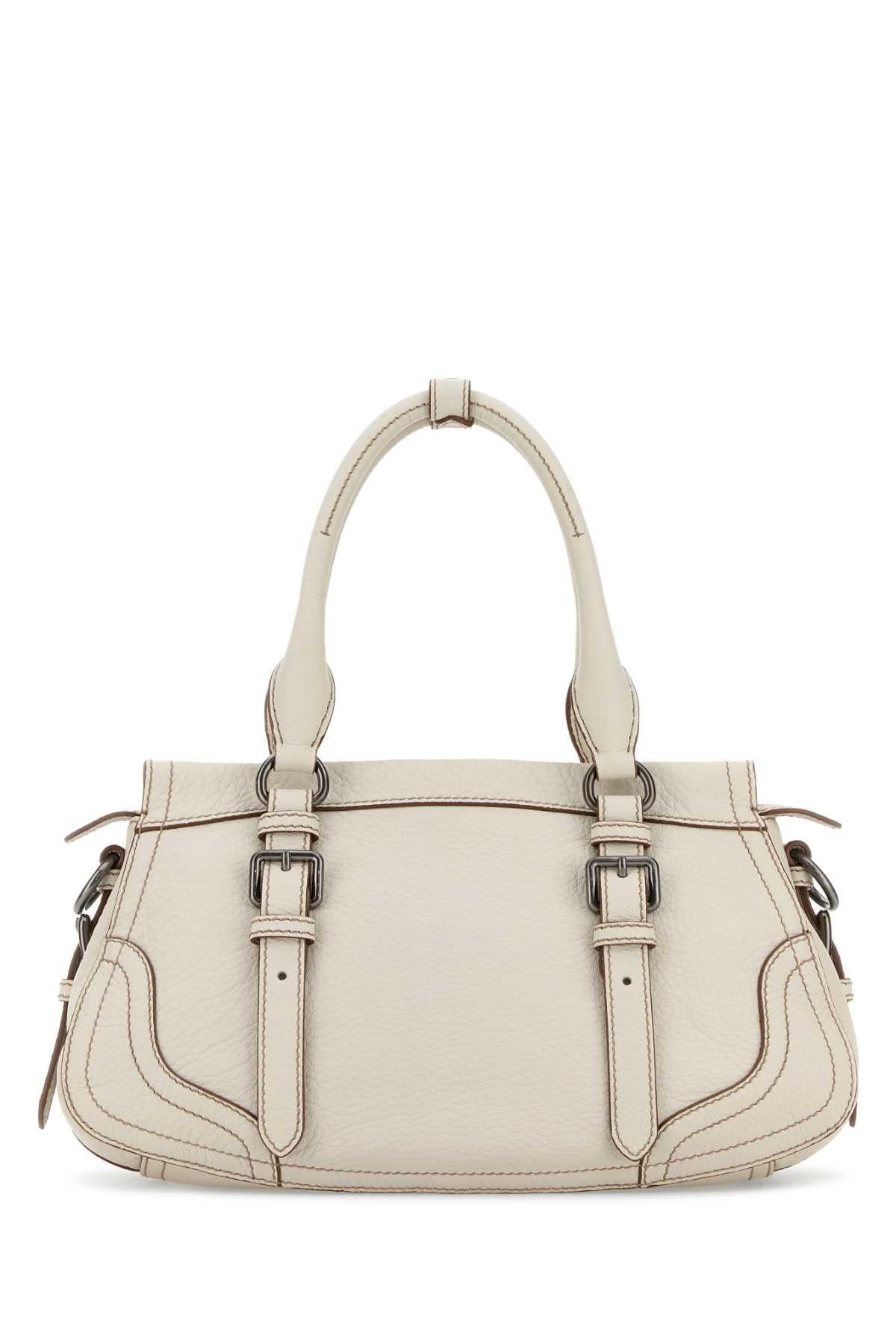 PRADA Leather Tote Bag Black Structured Top Handle Handbag