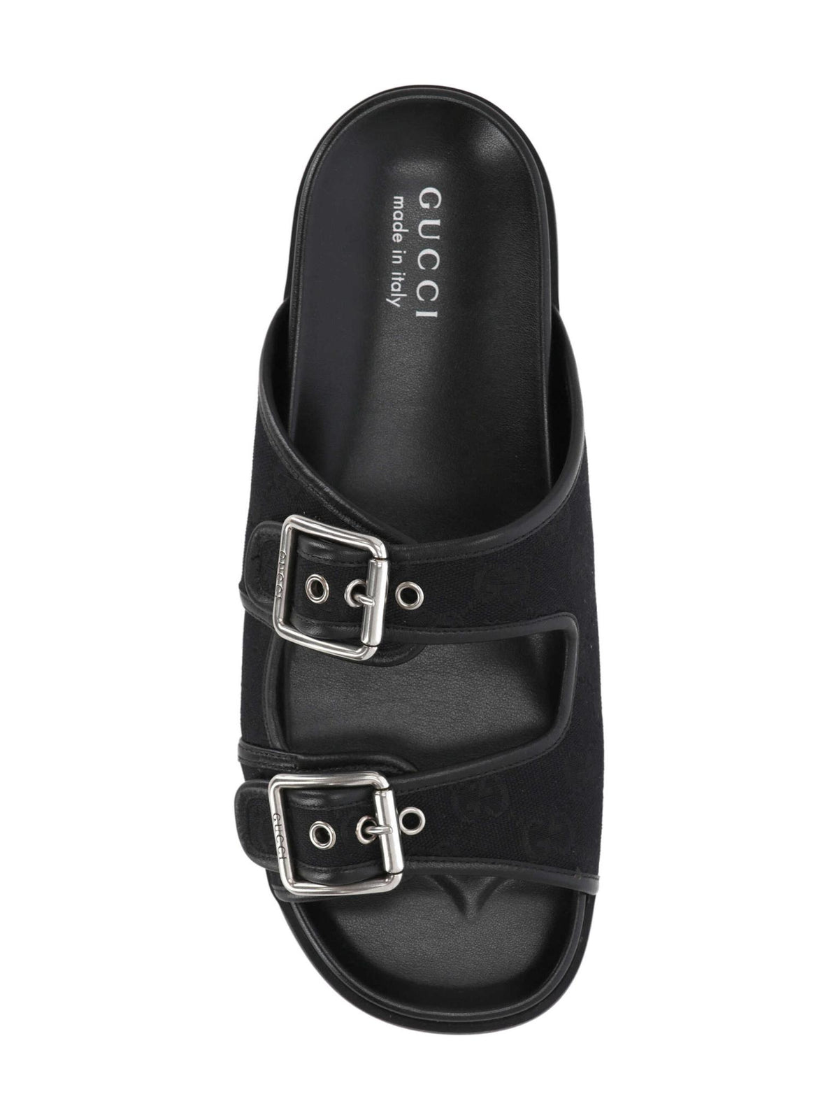GUCCI Black Leather Sandals for Men