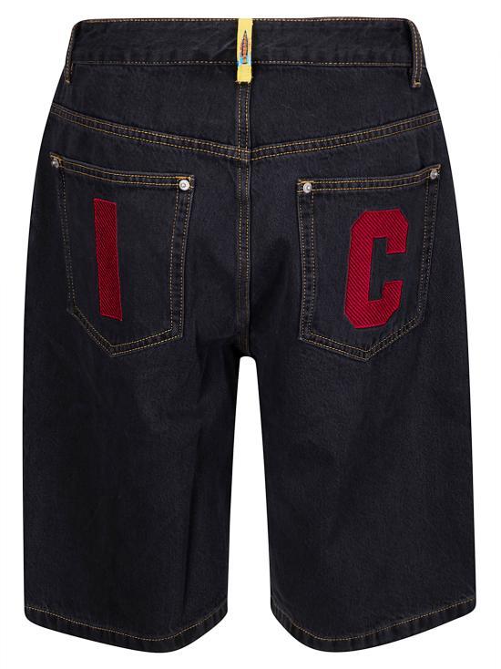 ICECREAM Black Denim Shorts Men ICD003 BLACK