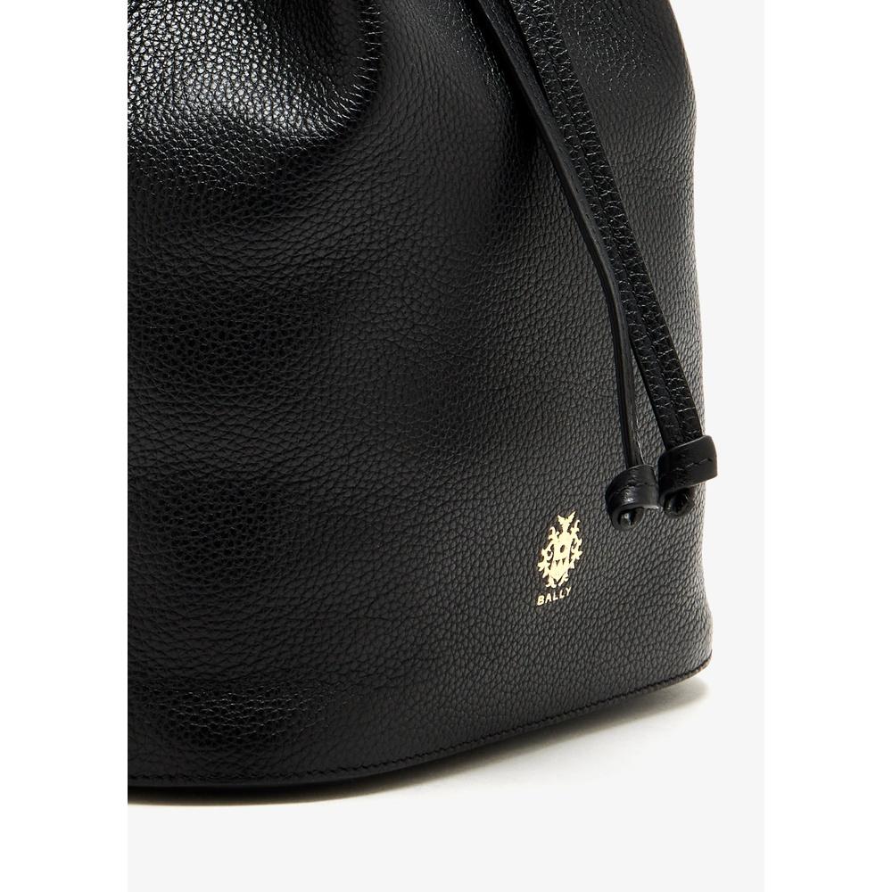 BALLY Hera Bucket Shoulder Bag Black Leather