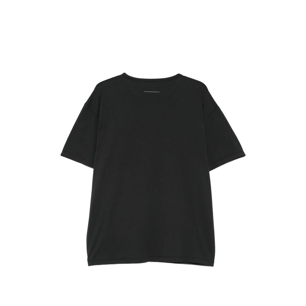 Maison Margiela Black Cotton Short Sleeve T-Shirt for Men