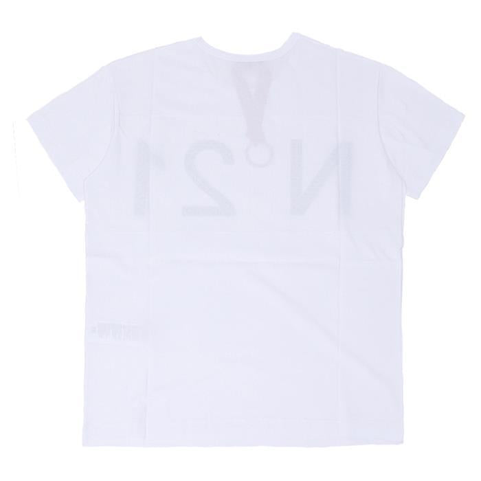 N˚21 Logo Dot T-Shirt White Cotton Women’s Top