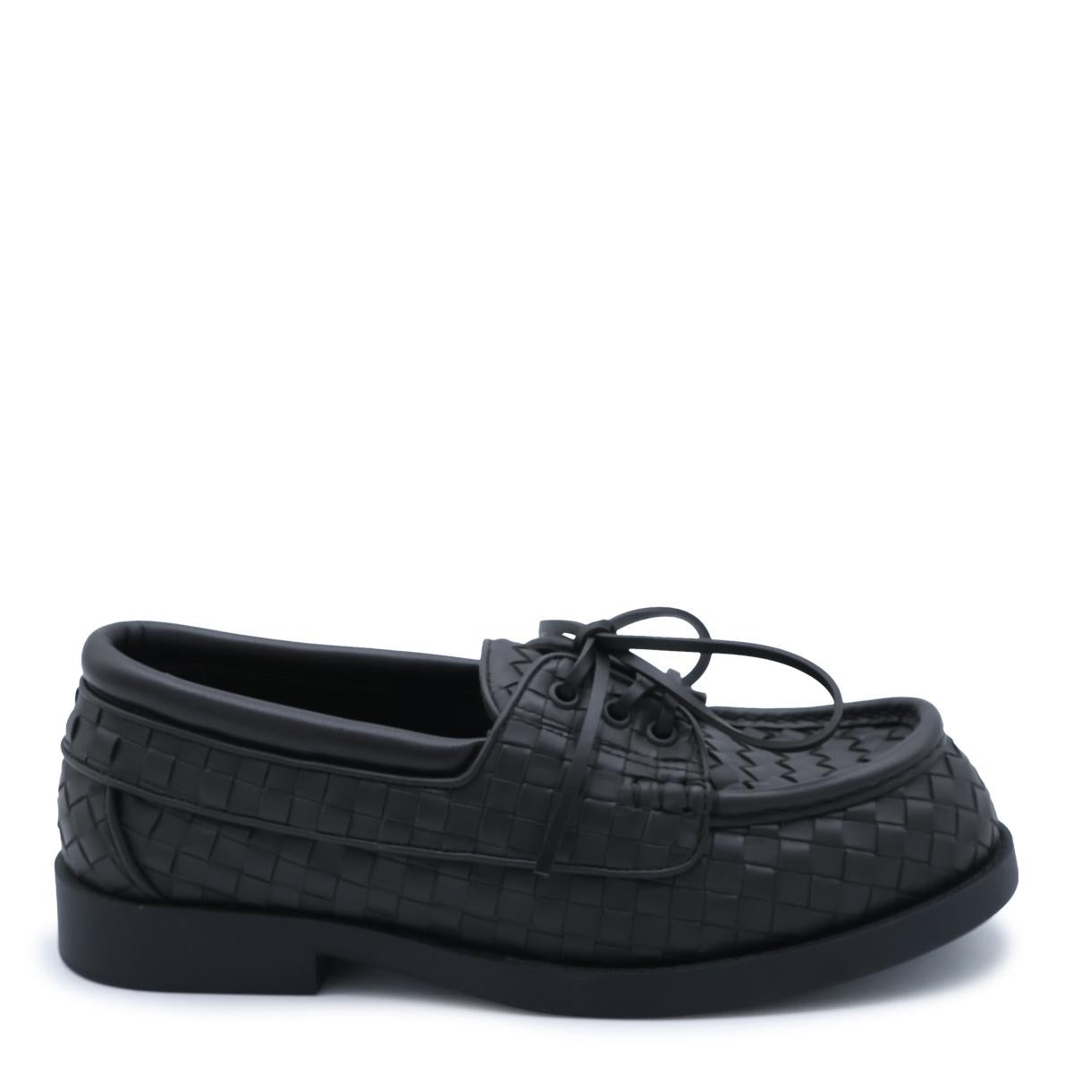 Bottega Veneta Black Leather Oxford Shoes