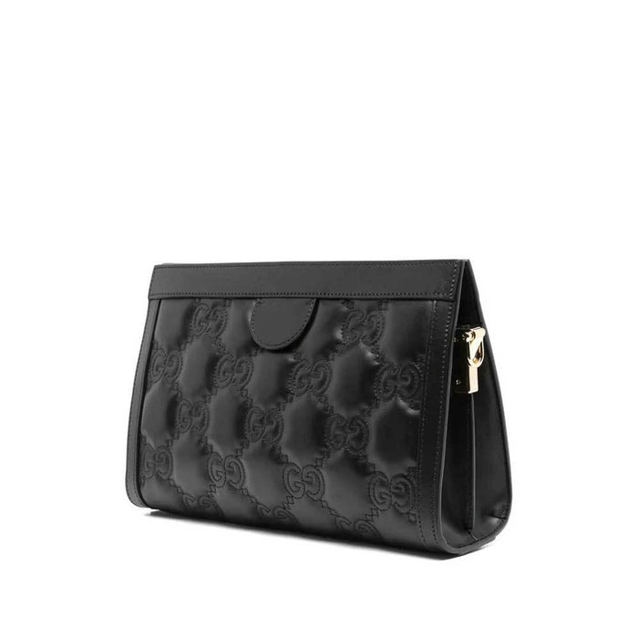 GUCCI GG Marmont Matelassé Small Leather Shoulder Bag Black