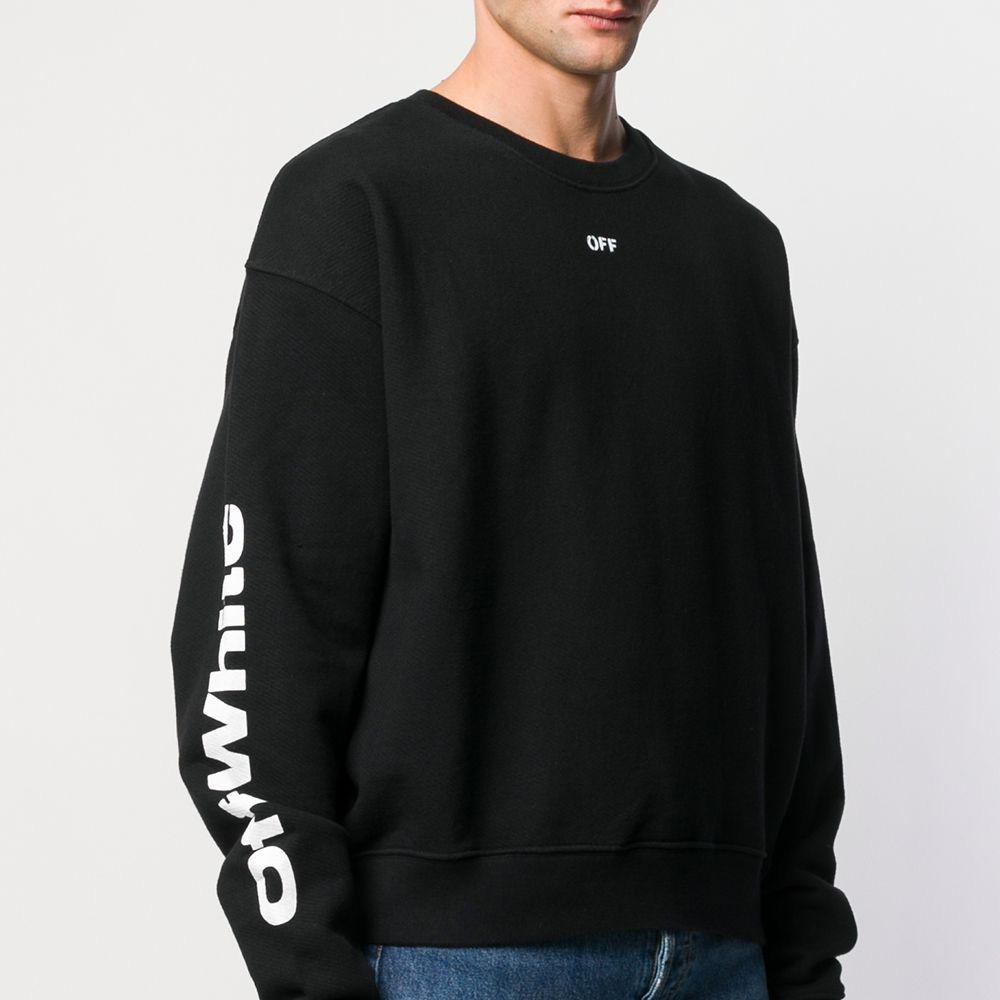OFF WHITE Skull Graphic Sweatshirt Black Men’s Pullover Top