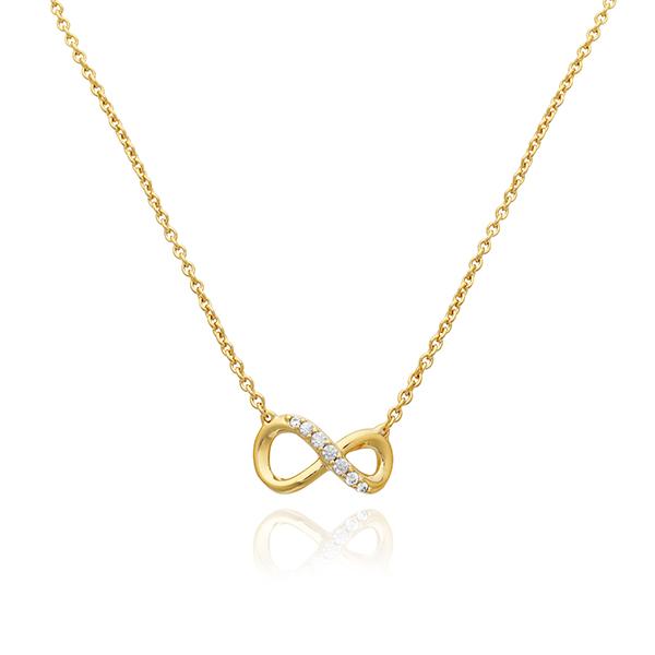 PANDORA Sparkling Infinity Collier Gold Necklace for Women