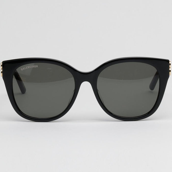 BALENCIAGA Black Round Acetate Asian Fit Sunglasses