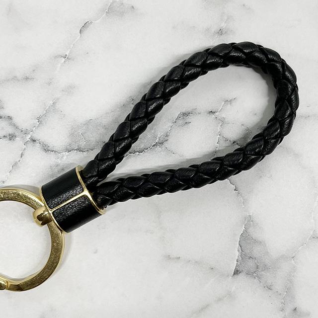 Bottega Veneta Intreccio Woven Leather Keyring 651820 V0HW1 8425