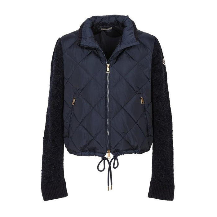 Moncler Women’s Padded Zip Cardigan Navy Knit