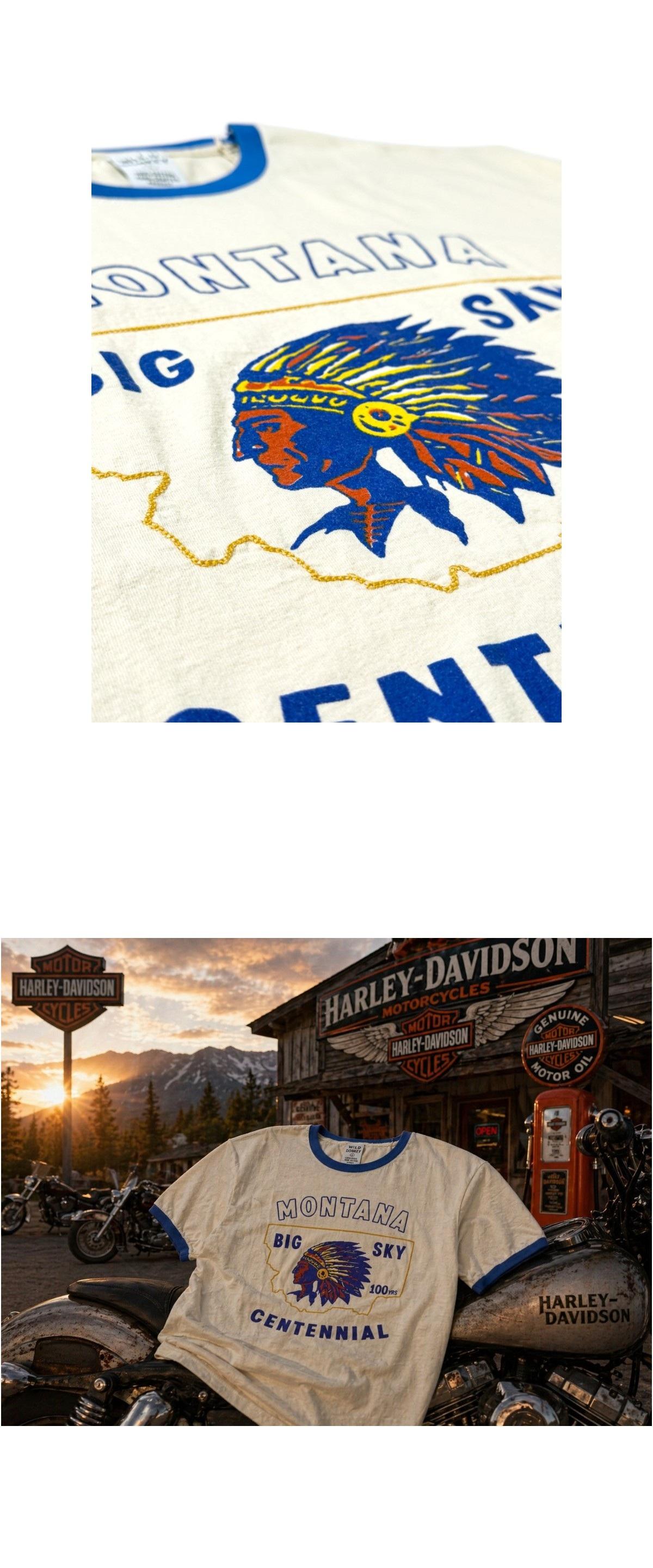 Wild Donkey Montana Big Sky Graphic Short Sleeve T-Shirt TEA