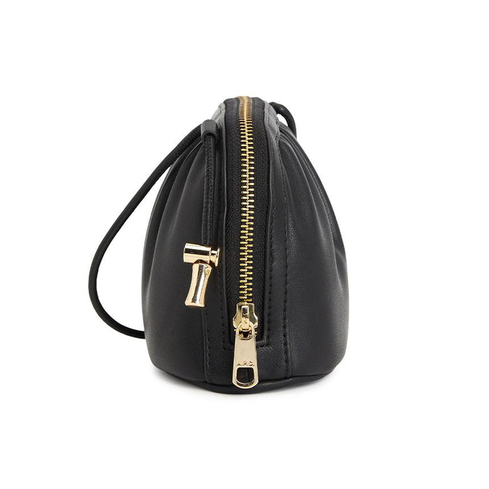 A.P.C. Ninon Small Drawstring Crossbody Bag Black Leather Women