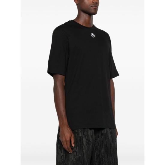 Marine Serre Black Short Sleeve T-Shirt MTT077ACJER0009BK99
