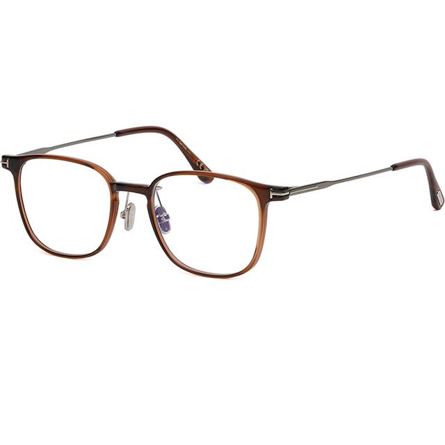 TOM FORD Blue Light Blocking Square Glasses Frame Asian Fit Transpa TF5923KB 045