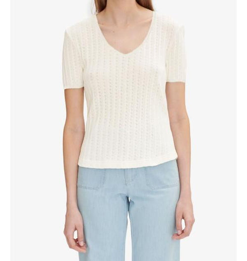 A.P.C. Livia Short Sleeve T-Shirt Beige Cotton