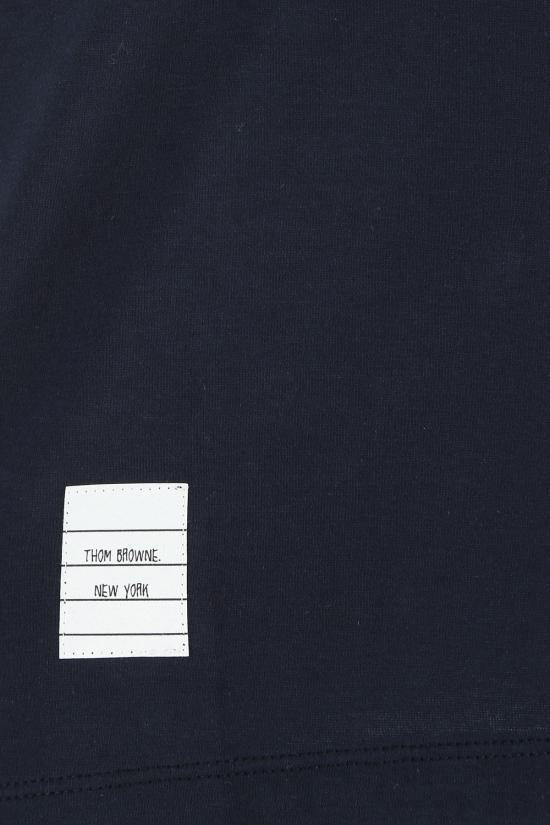 THOM BROWNE Navy Short Sleeve T-Shirt