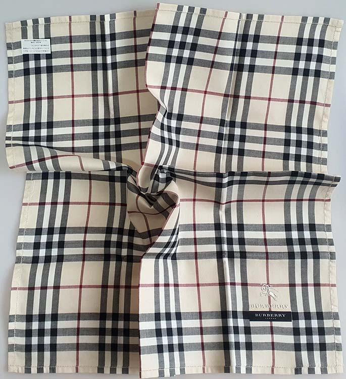BURBERRY Nova Check Equestrian Knight Logo Petite Cream Scarf