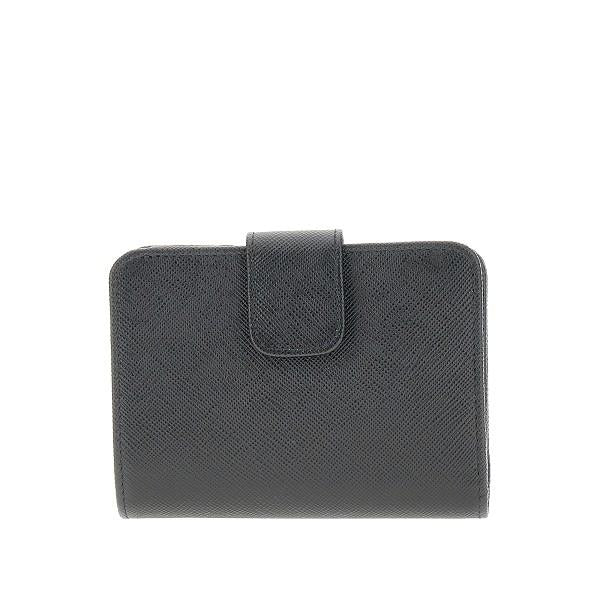 PRADA Black Saffiano Leather Medium Wallet