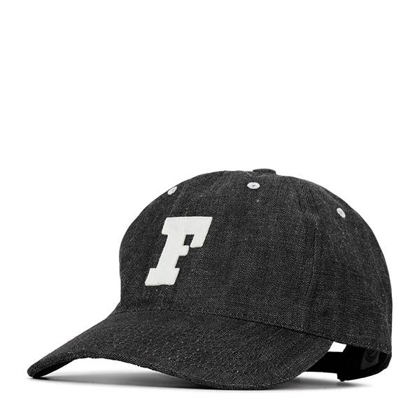 FULLCOUNT Black 6-Panel Denim Cap