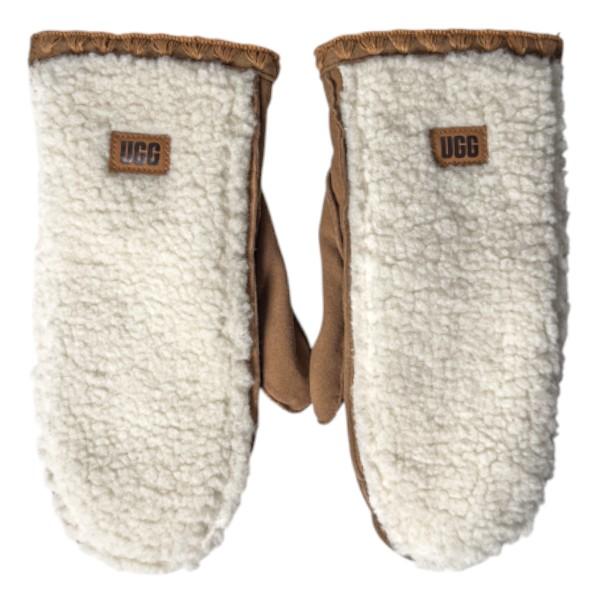 Ugg Fluff Scalloped Mittens Nimbus Color Unisex Gloves