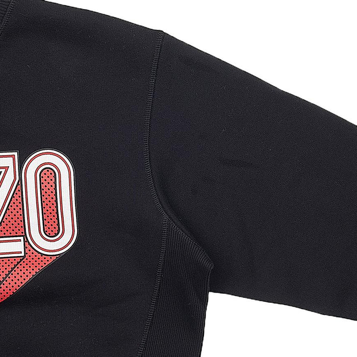 KENZO Logo Print Cotton Sweatshirt for Women Black