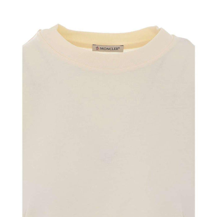Moncler Ivory Logo Patch Short Sleeve T-Shirt Women