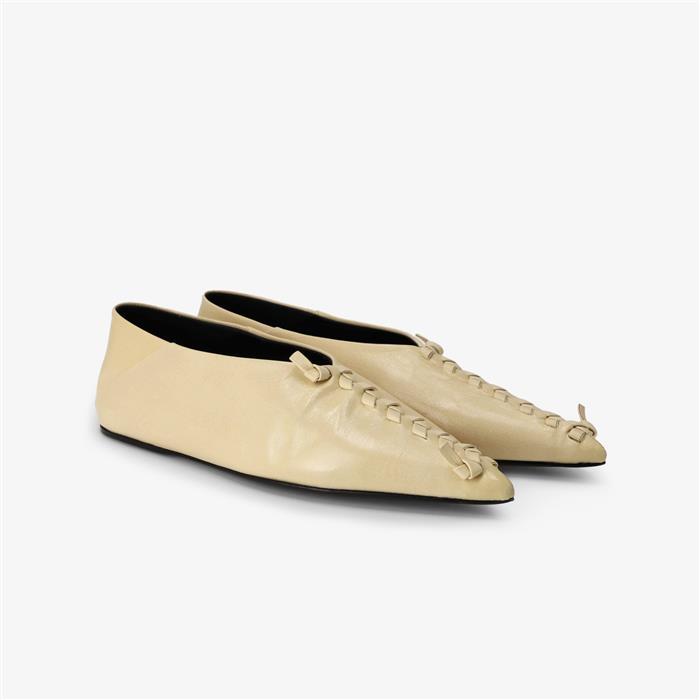 JIL SANDER Pointed Toe Stitch Ballerina Flats