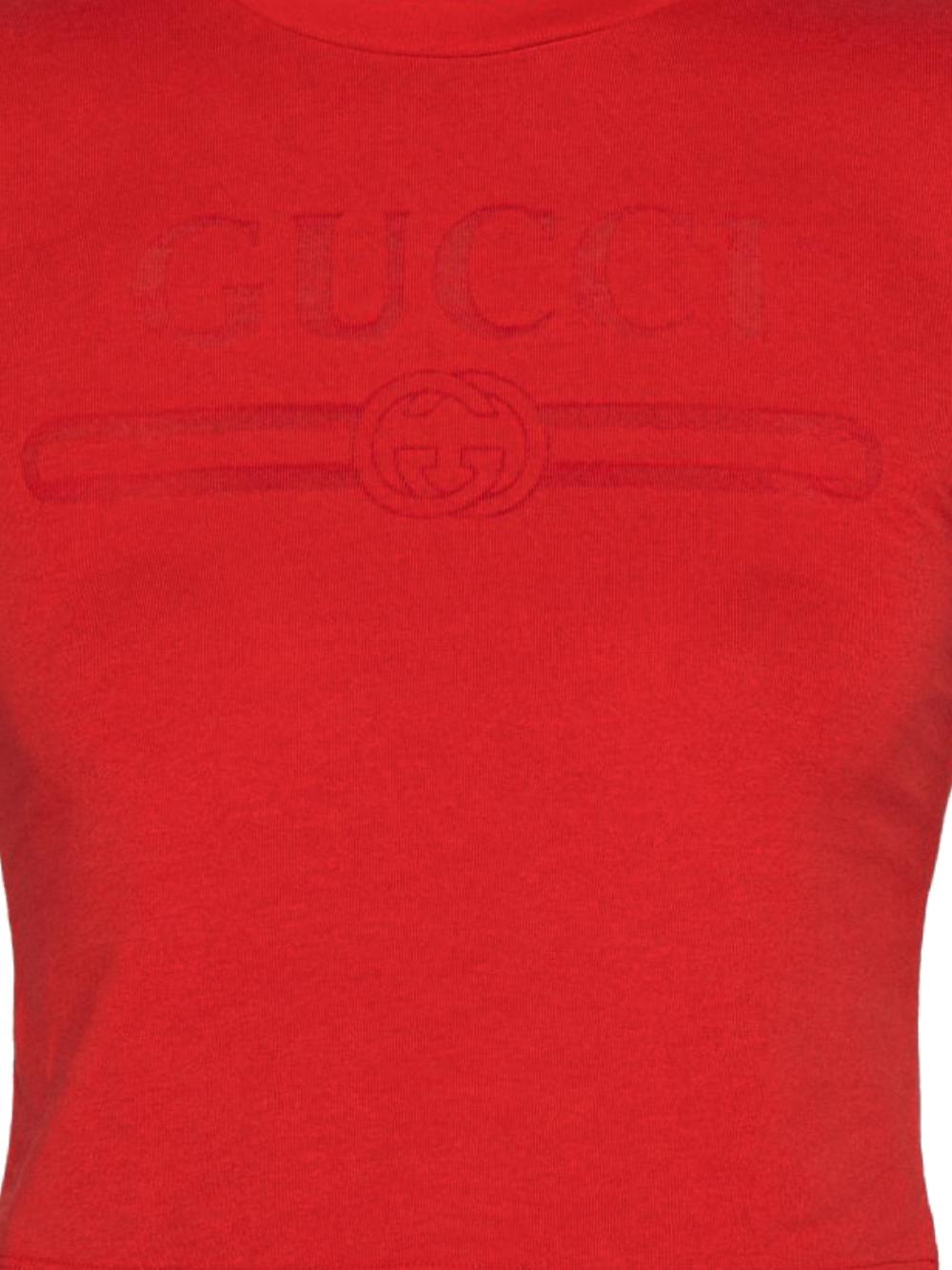 GUCCI Short Sleeve Cotton T-Shirt Black Women’s Top