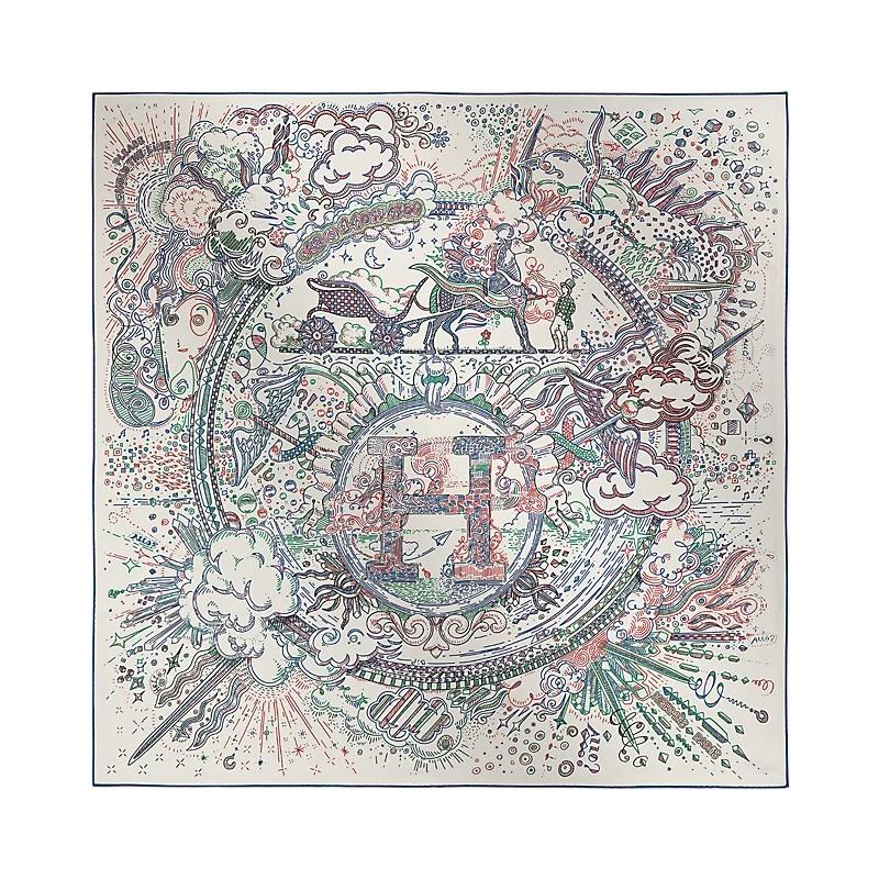 HERMES Please Hold the Line 90 Carre Silk Women’s Scarf