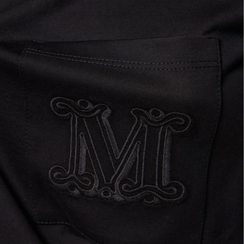 Max Mara Black Pocket Logo T-Shirt 2421946011 002