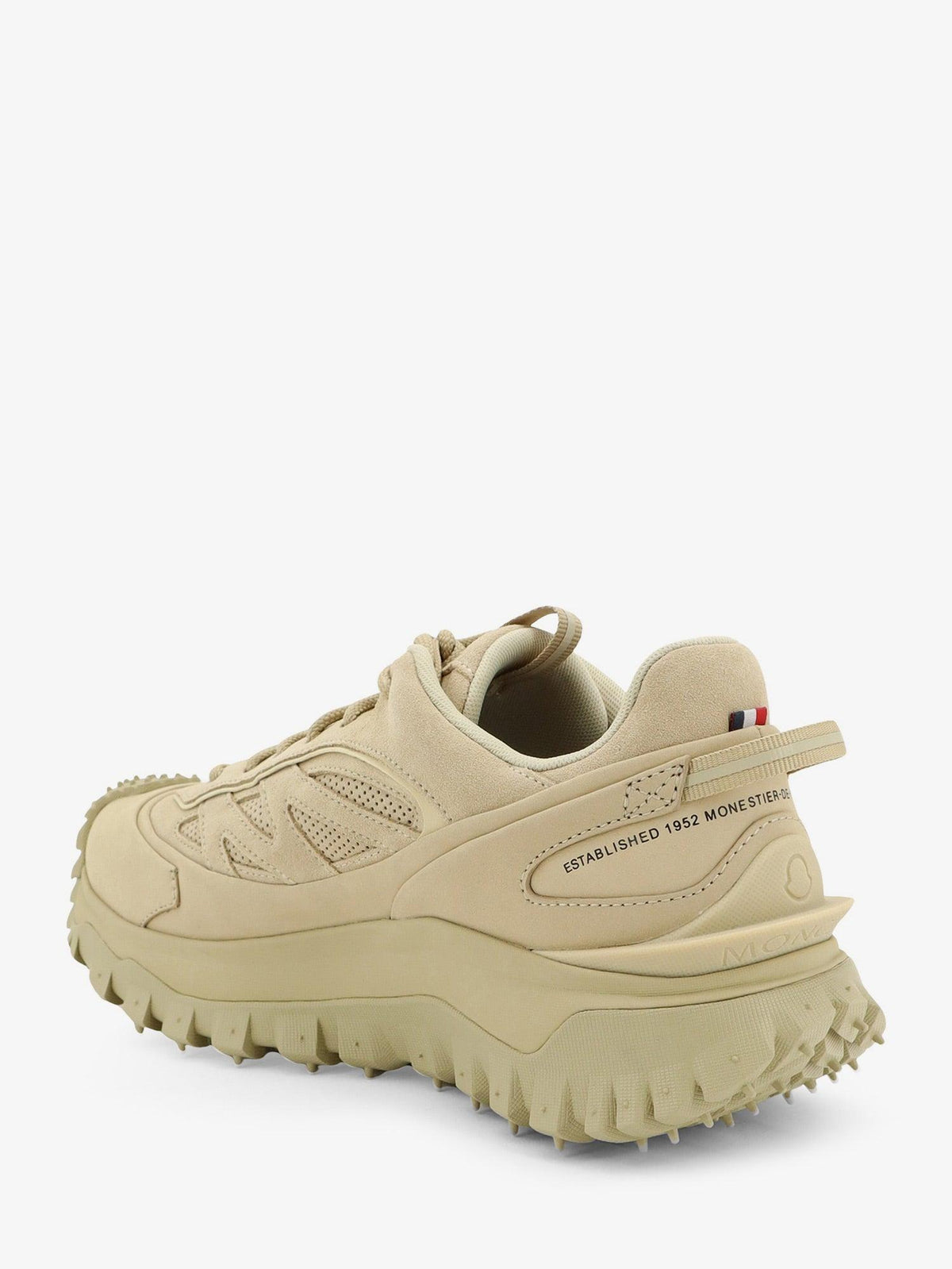 Moncler White Leather Low-Top Sneakers for Men