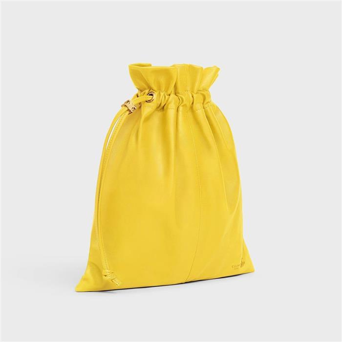 CELINE Small Crystal Pouch Lambskin Shoulder Bag