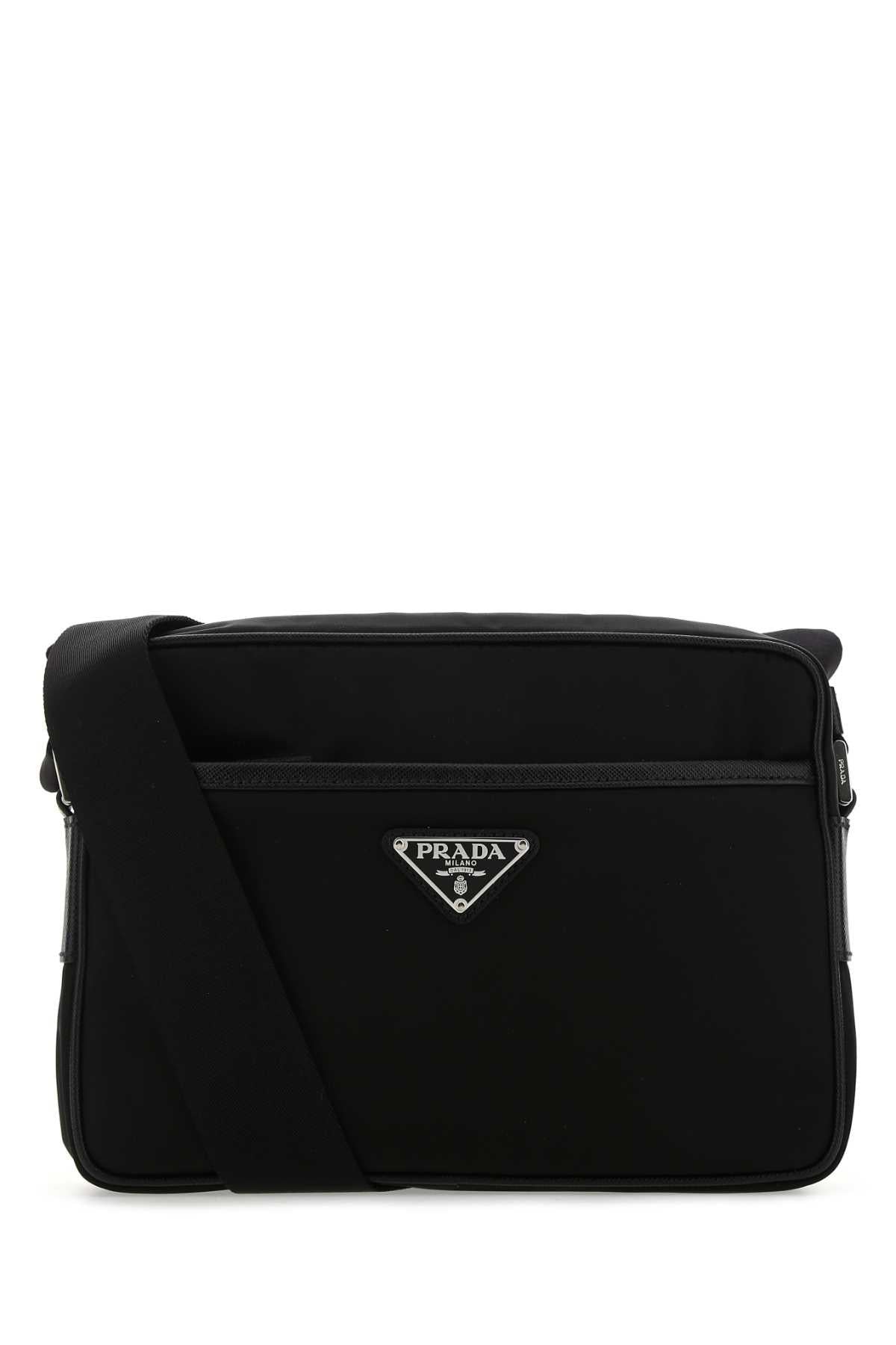 PRADA Black Nylon Shoulder Crossbody Bag