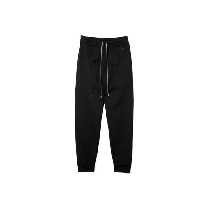 Rick Owens Champion Logo Embroidered Black Classic Pants