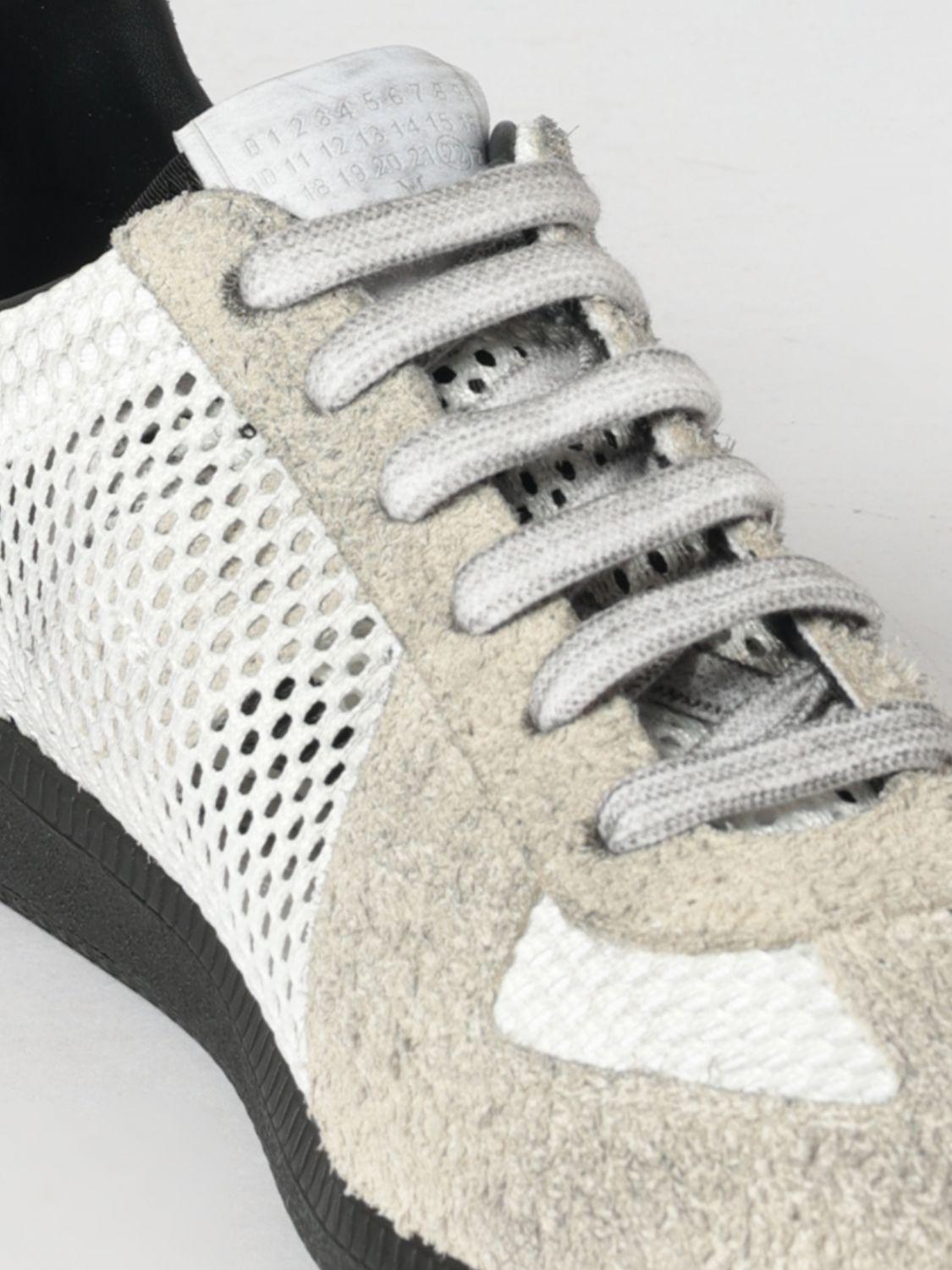 Maison Margiela White Leather Low-Top Sneakers