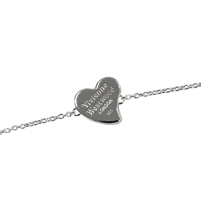 Vivienne Westwood Faye Logo Charm Bracelet Silver Tone
