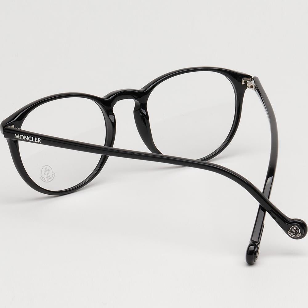 Moncler Lightweight Round Acetate Eyeglass Frames Black Unisex